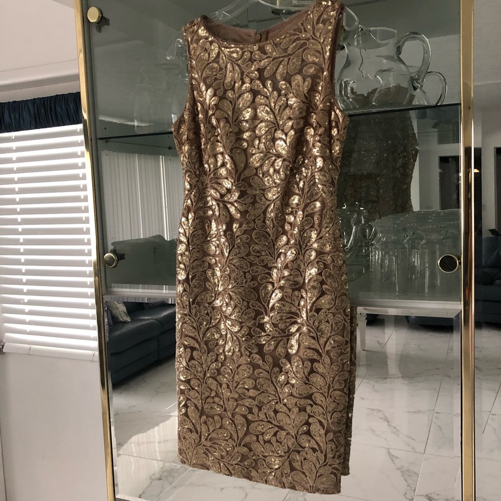 Beautiful Calvin gold dress!